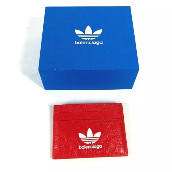 BALENCIAGA 721895 Adidas collaboration Business Card Holder Card Case - Picture 1 of 12